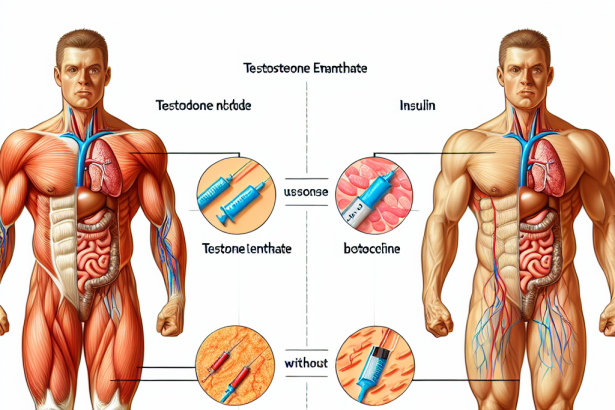Diferencias en resultados al usar Enantato de testosterona con y sin insulina