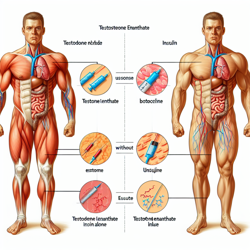 Diferencias en resultados al usar Enantato de testosterona con y sin insulina