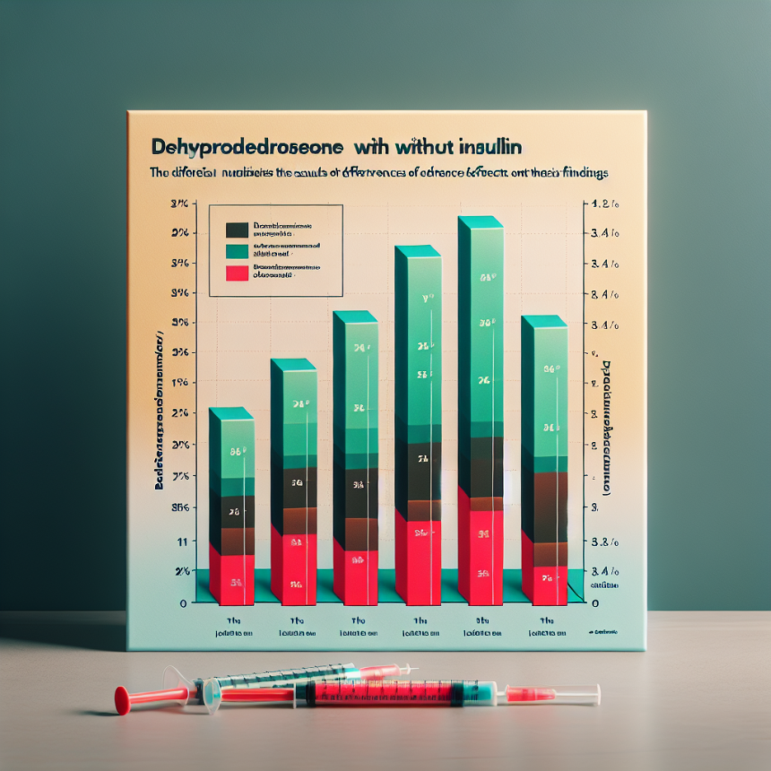 Diferencias en resultados al usar Dehydroepiandrosteron con y sin insulina